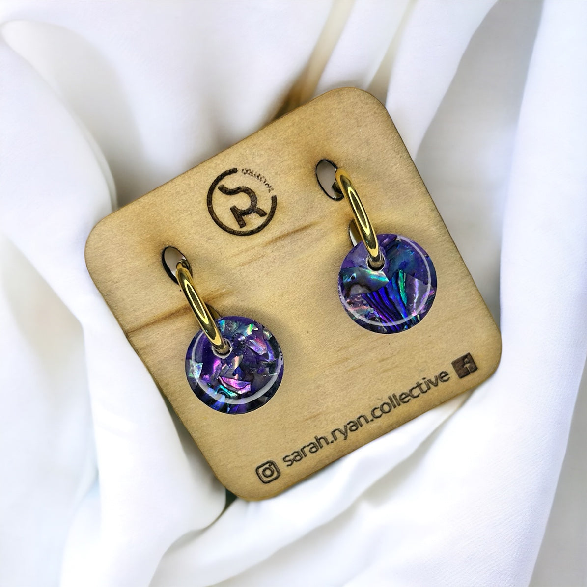 Crushed Abalone Shell 15mm Huggies
