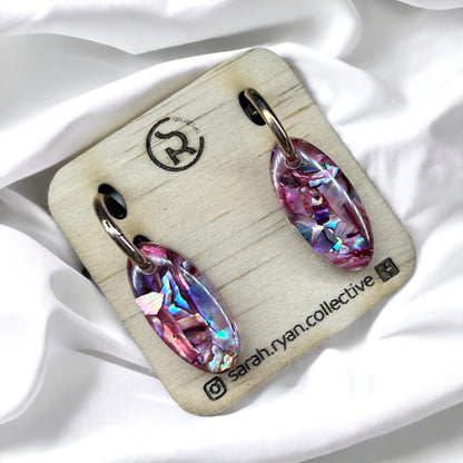 Crushed Abalone Shell Oval Huggies