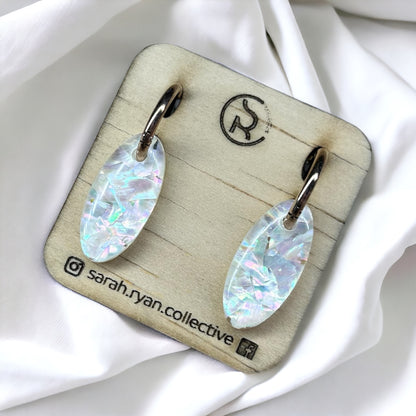 Crushed Abalone Shell Oval Huggies